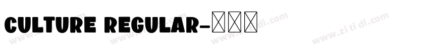 Culture Regular字体转换